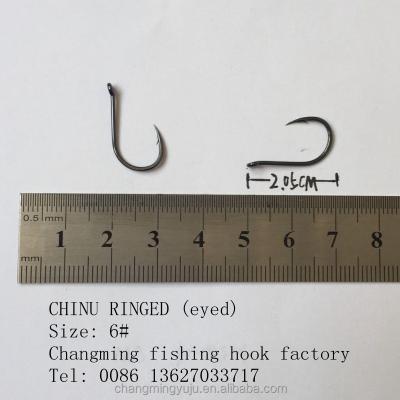 China Cheap Size 6 High Carbon Steel Banded Factory Fish Hook Chinu Price With Good Quality for sale