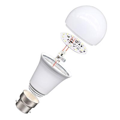 China Good quality residential price light lamp bulb parts E27 b22 led housing bulbs SKD led bulb raw material for sale