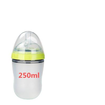 China BPA Free Baby Silicone Bottle, Anti-falling Baby Bottle, Silicone Baby Bottle 250ml for sale