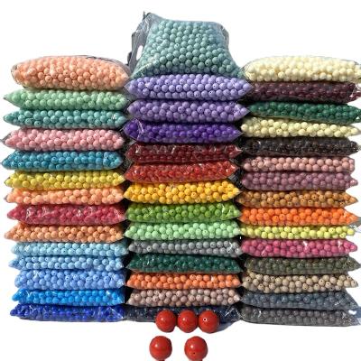 China DIY Bracelet Plastic Jewery 500g/bag 6mm -20mm Multi Colors Acrylic Round Beads Bubble Gum Beads With Hole for sale