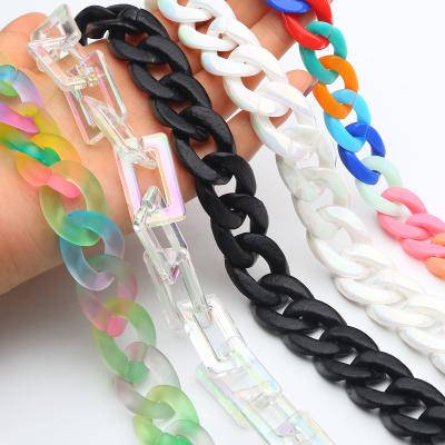 China Jewelry Making Plastic Acrylic Twisted Chains Assembled Parts Beads For Diy Necklace Bag Making for sale