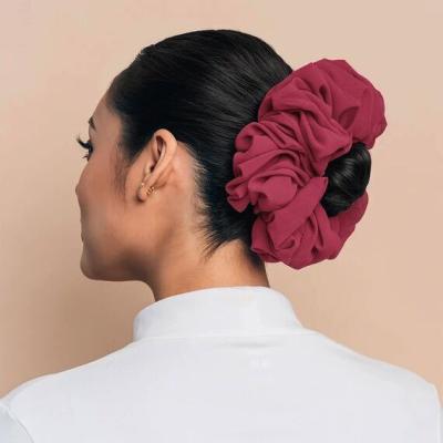 China New Arrival Jumbo Hair Scrunchies Fashionable Jumbo Hair Scrunchies Muslim Oversized Scrunchy Hijab Malaysia Chiffon Scrunchies for sale