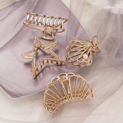 China Newest Design Hair Claw Clip 8cm Stylish Design Metal Alloy Women Girls Hair Clips Rose Gold Hair Claws for sale