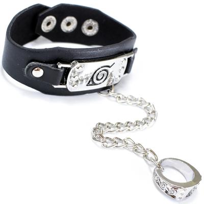 China Casual/Sporty Cosplay Japanese Punk Anime Cowhide Cartoon Multilayer Bracelet with Ring for sale