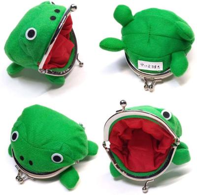 China Vintage Novelty Anime Plush Frog Cartoon Cosplay Key Chain Cute Frog Wallet Adorable Coin Purse For Women Bag Props for sale