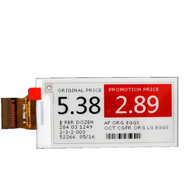 China OKRA reflective mode 2.13inch 24pin tri-color BWR black white red 122x250 e-paper display e-ink display screen 2.13inch for sale