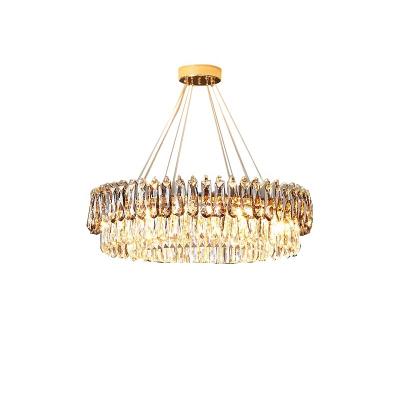 China Modern Hanging Led Chandelier With Clear Living Room Chandelier Crystals Luxury Crystal Lamp for sale