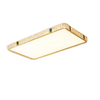 China Morden Simple Rectangular Shape Crystal Ceiling Lamps With Remote Control For Home Hotel for sale