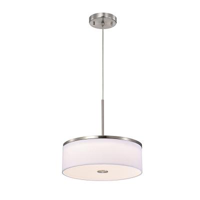 China Nordic round e27 fabric shade modern pendant hanging lamp for bedroom dining room kitchen for sale