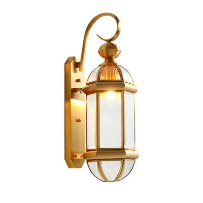 China Luxury aluminum outdoor wall light e27 aluminum wall lamp waterproof gold color design for sale