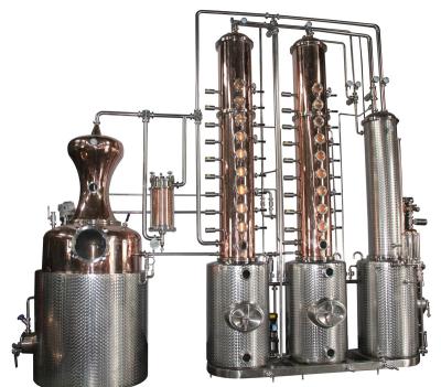 China Hotels Copper Whiskey Distiller Machine Alcohol Distillation Equipment Wine Machinery for sale