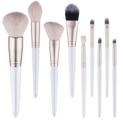 China Angular Blush Luxury Unique Style Private Label Makeup Brush Set for sale