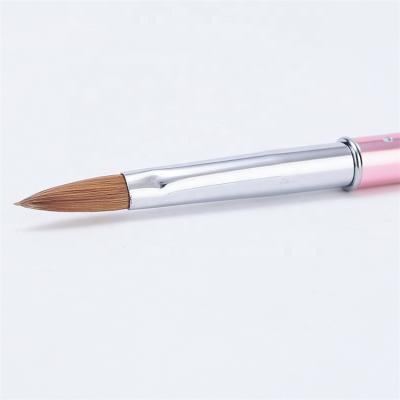 China Private Kolinsky Nail Logo Acrylic Nail Brush Available for sale