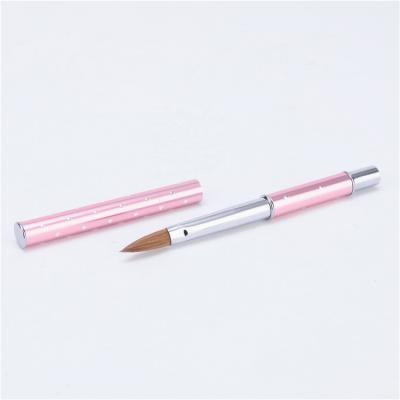 China Pure Kolinsky Acrylic Nail Brush Private Label Pink Nail Brush for sale