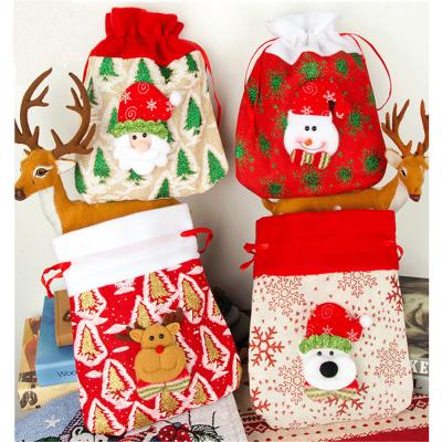 China Christmas Decoration 2017 Christmas Decoration Hot Selling Santa Claus Christmas Gift Bag for sale