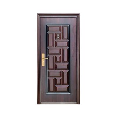 China Traditional Security Iron Exterior Doors Entrance Design Steel Wrought Security Steel Doors for sale