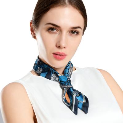 China Silk Soft Cloth Fabric Scarf Headband Accessories Narrow Belt Handbag Long Scarfs for sale