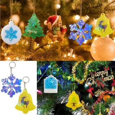 China Viable Christmas Pendant Light Shade Snowflake Christmas Tree Ornament DIY Crystal Epoxy Mold DIY Christmas Home Decor Necklace Pendant Making for sale