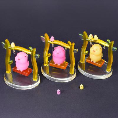 China DIY Crystal Epoxy Resin Mold Swing Table Piggy Ornament Jewelry Swing Resin Silicone Mold Pig Shape Pendant Decoration for sale