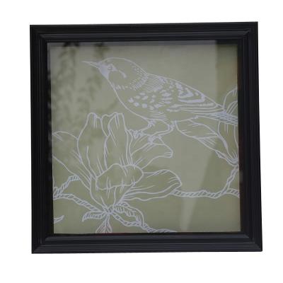 China Home Interior Decoration Black Wooden Picture Photo Frame With Shadow Box for sale