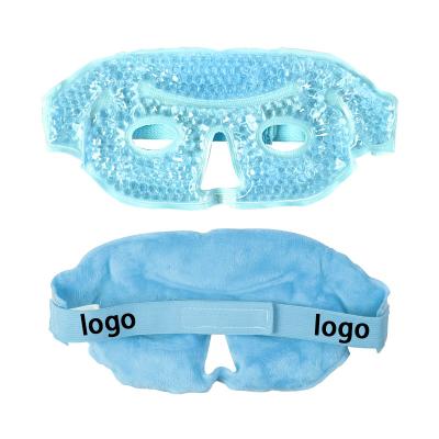 China Non-Toxic Reusable Fatigue Cold Therapy Anti-stress Sleeping Gel Cooling Bead Eye Mask for sale