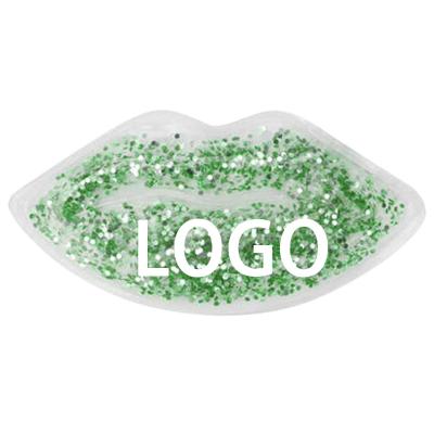 China For beauty BSG custom logo wholesale lip shape pearl ice pack lips shape hot cold gel pearl packaging for sale