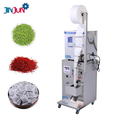 China JINJUN Multifunctional Spiral Food Vibration Weighing Small Tea Bag Packaging Machine Wolfberry Saffron Packing Machine for sale