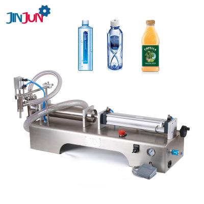 China JINJUN Food Wine Water Bottle Filling Machine Desktop Semi-automatic Pneumatic Liquid Filler for sale