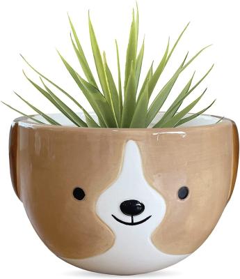 China Modern Custom Dog Plant Pot Dog Air Planter Spaniel Lover Gift for sale