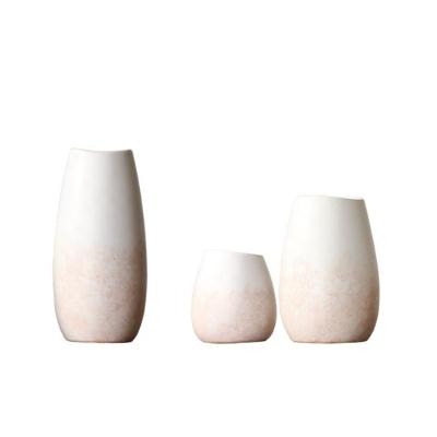 China Europe Simple Pink Ceramic Flower Porcelain Luster Vase For Home Decoration for sale