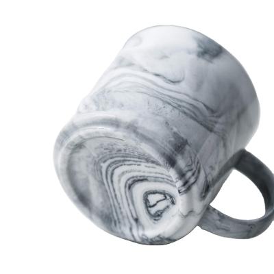 China Viable Handmade Black Marble Mug Ceramic Stoneware Pottery Coffee Mug for sale