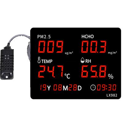 China Indoor Industrial Indoor Air /Outdoor LED Display Temperature Humidity Sensor Formaldehyde PM2.5 Lung Particle Gas Detector for sale