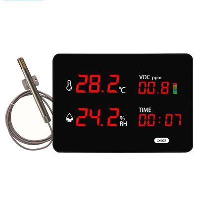 China Indoor Wall Mounted RONGCE LED Digital Air Quality Monitor C/F Large Screen Industry Thermometer Hygrometer Hygrometer VOC Meter with Probe 390*280*30(mm) for sale