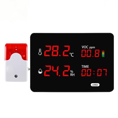 China High Quality Factory Lab Digital Thermometer Hygrometer Sensor C Conversion-F VOC Wall Mounted Gas Detector With Alarm 390*280*30 (mm) for sale