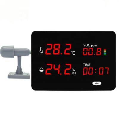 China Indoor Industrial Digital Weather Display /Outdoor RONGCE LED Thermometer Hygrometer Air Hygrometer Wall Mounted VOC Dedicated Detector With Rainproof Probe for sale