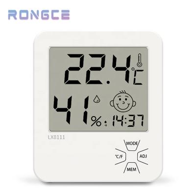 China Househood Best Selling Multifunctional Digital LCD Time Alarm Clock Display Thermometer Indoor Hygrometer for sale