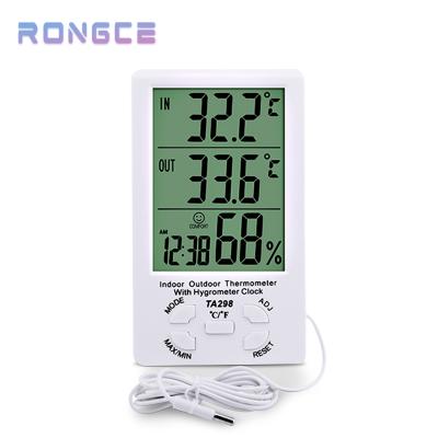 China Best Price LCD Digital Display Indoor And Outdoor Multifunctional Indoor And Outdoor Temperature Hygrometer Meter With Probe for sale