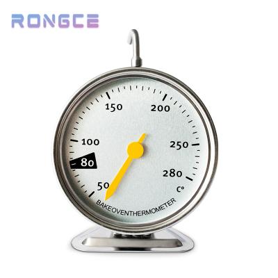 China Best Selling 304 Stainless Steel Stainless Steel Kitchen Hang Or Stand Large Dial Oven Thermometer Baking Grill Meat Temperature Measuring Tool for sale