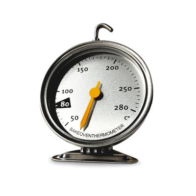 China 304 Stainless Steel Oven Thermometer Hang Or Stand Large Dial Meat Temperature Measuring Kitchen Tools for sale