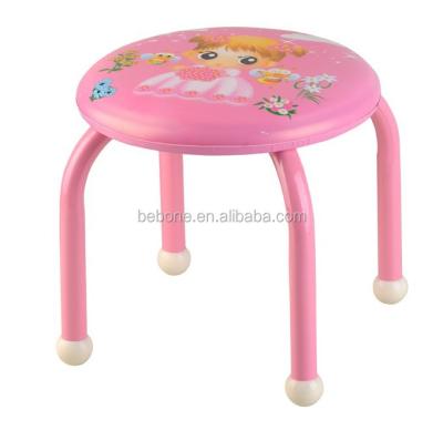 China Hot Selling Cartoon Stackable Colorful Design In Japan Living Room Furniture Leather Round Kids Sitting Stackable Stool For Study for sale