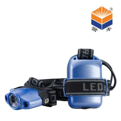 China blue color Head lamp rayfall best hunting headlamp flashlight headlight in led headlamps in ABS material for sale