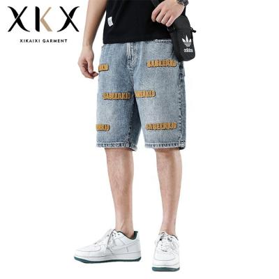 China QUICK DRY summer lightly shorts large size men's loose five-point pants plus size fashion trend towel embroidered yokes pants for sale