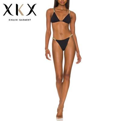 China 2022 new women's swimsuit solid color beach women's summer size custom logo sexy swimsuit custom made more style for sale