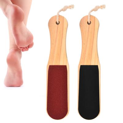 China Professional Double Side Easy Operation Pedicure Wooden Folder Foot Tools Skin Care Foot Folder For Remove Horny Dead Skin for sale