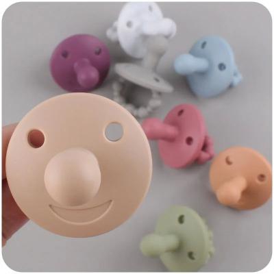 China Hot Sale Multicolor Baby Silicone Pacifier BPA Free Reusable Safety Baby Silicone Pacifier for sale