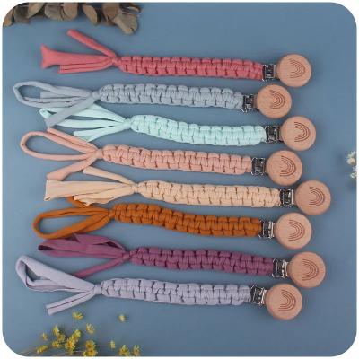 China BPA Free Baby Pacifier Chain Anti Dropping Chain Rope Food Grade Integrated Pacifier Clip for sale