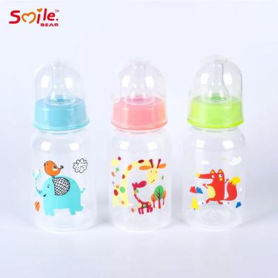 China Customizable Portable Safety BPA Free Newborn Milk Baby Feeding Bottle Straight Body 4 OZ PP Baby Bottle for sale