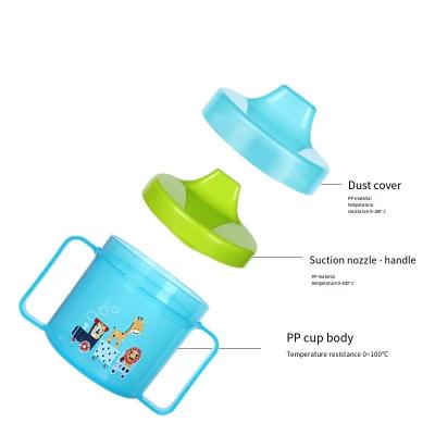 China Hot Selling Children PP Sippy Toddler Cup Silicone Kids Water Coffee Baby Cup With Straw for sale