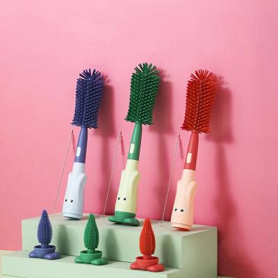 Chine 3 Colors Bottle Scrub Brush Eco Friendly Portable For Washing Bottles à vendre