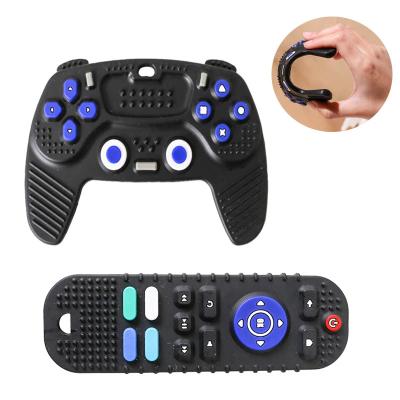 China Bpa Free New Model Design TV Remote Controller Chewable Teether Baby Silicone for sale